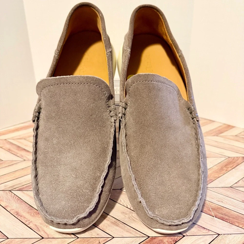 OluKai Ka'a Loafer Men 9 Cooler Grey Suede Slip On Shoes 10535-1G1G Drop In Heel
